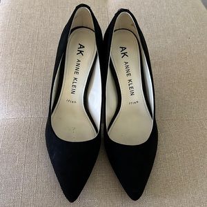 Anne Klein Black Suede Heels